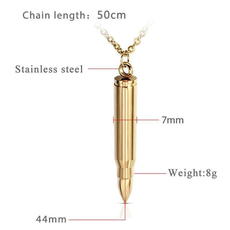 Chain Necklace with Bullet Pendant Necklaces - The Burner Shop
