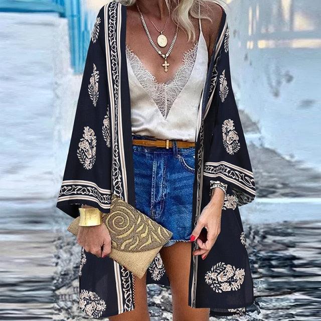 Chic Floral Kimono Kimonos - The Burner Shop