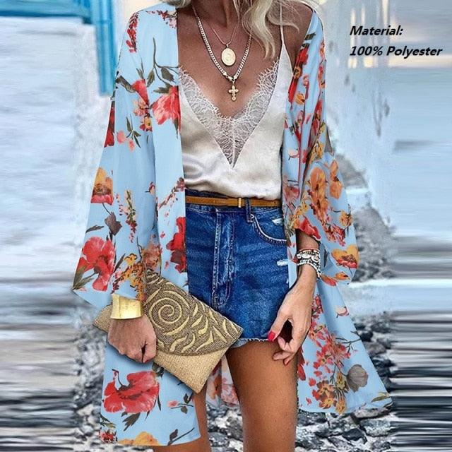 Chic Floral Kimono Kimonos - The Burner Shop