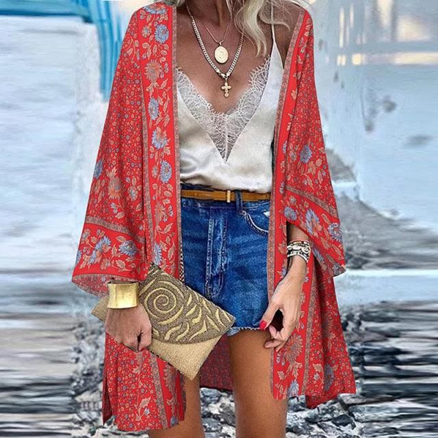 Chic Floral Kimono Kimonos - The Burner Shop