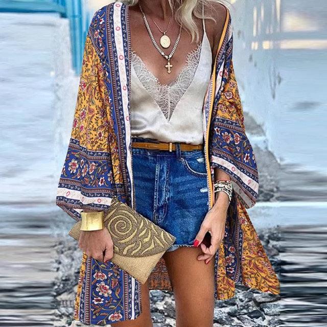 Chic Floral Kimono Kimonos - The Burner Shop