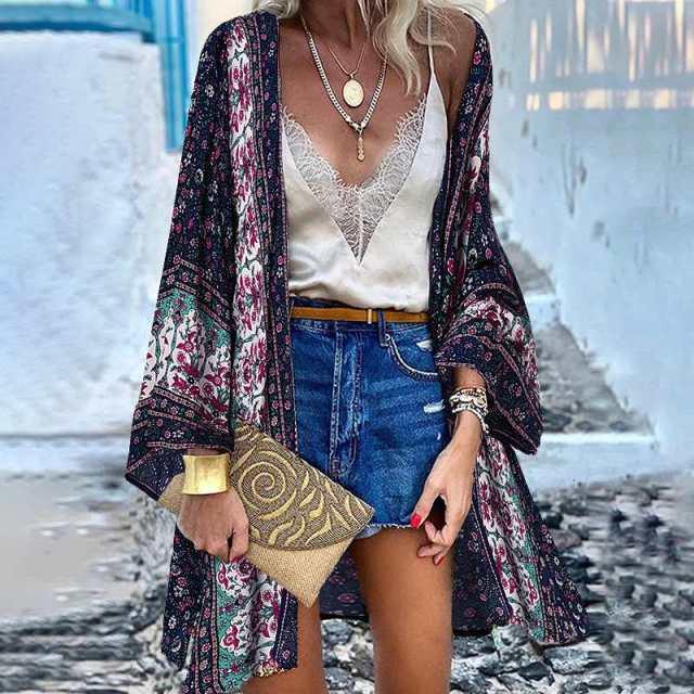 Chic Floral Kimono Kimonos - The Burner Shop