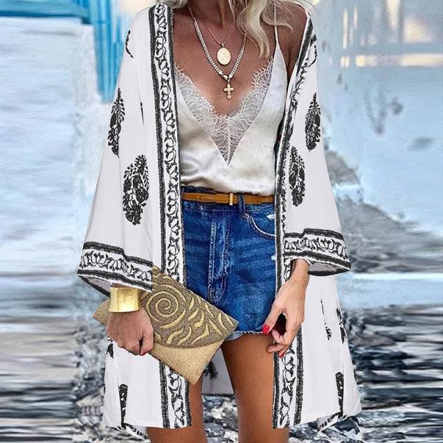 Chic Floral Kimono Kimonos - The Burner Shop