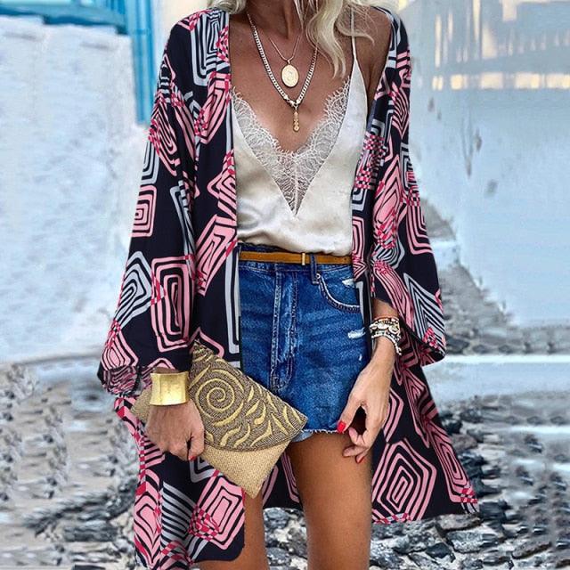 Chic Floral Kimono Kimonos - The Burner Shop