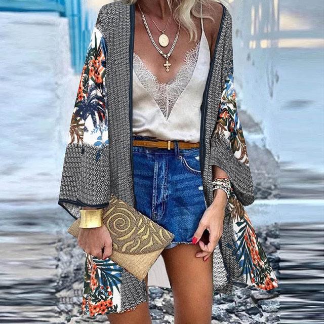 Chic Floral Kimono Kimonos - The Burner Shop