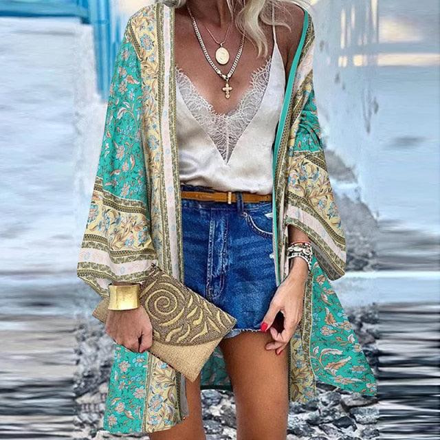 Chic Floral Kimono Kimonos - The Burner Shop