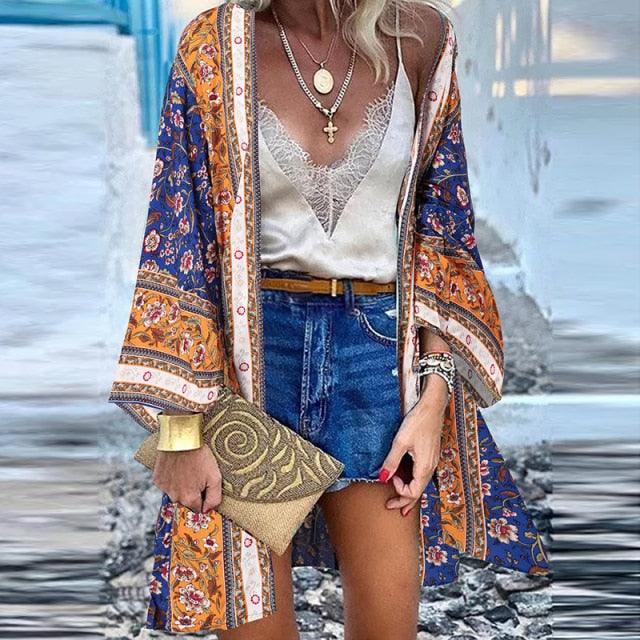 Chic Floral Kimono Kimonos - The Burner Shop
