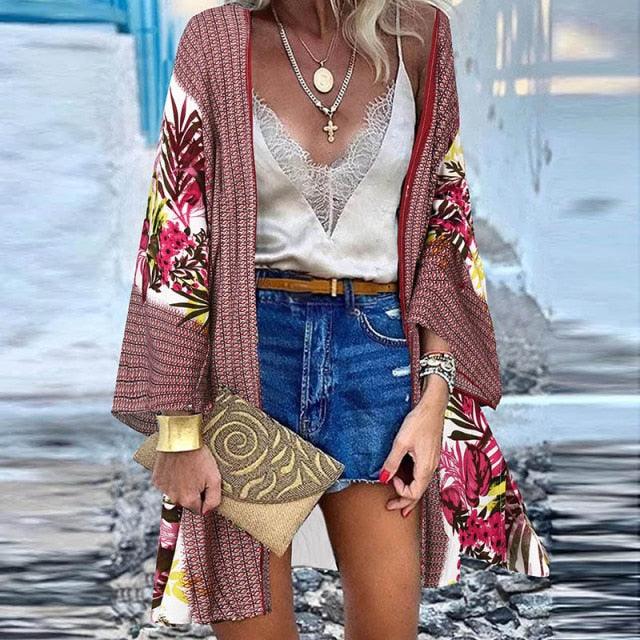 Chic Floral Kimono Kimonos - The Burner Shop