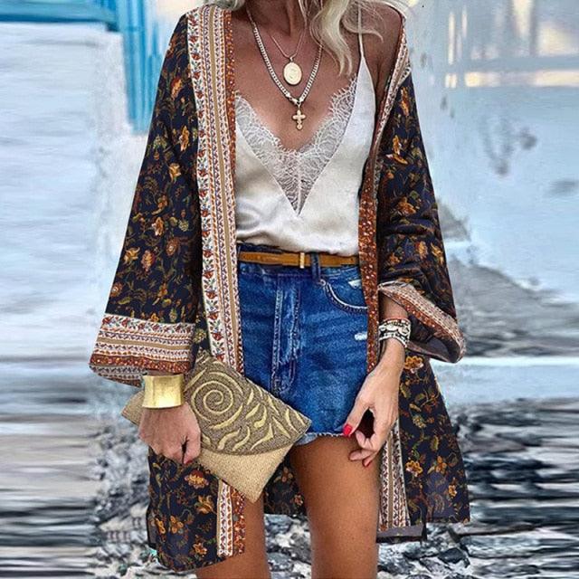 Chic Floral Kimono Kimonos - The Burner Shop