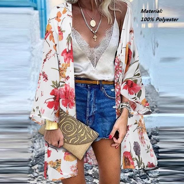 Chic Floral Kimono Kimonos - The Burner Shop
