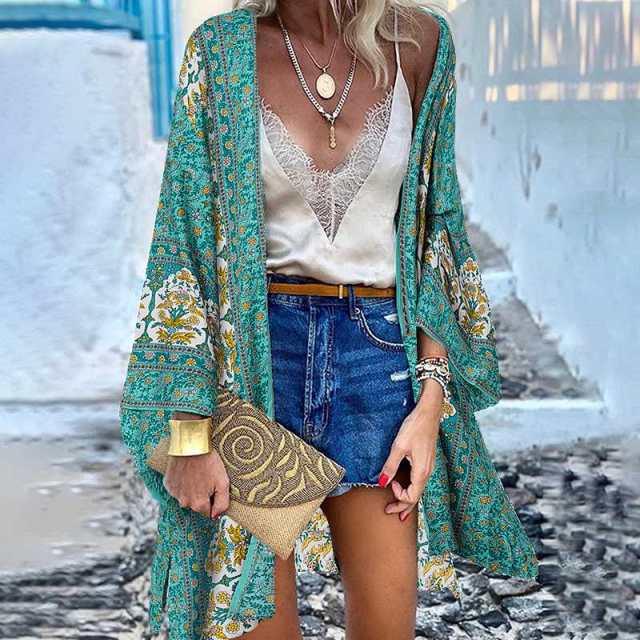 Chic Floral Kimono Kimonos - The Burner Shop