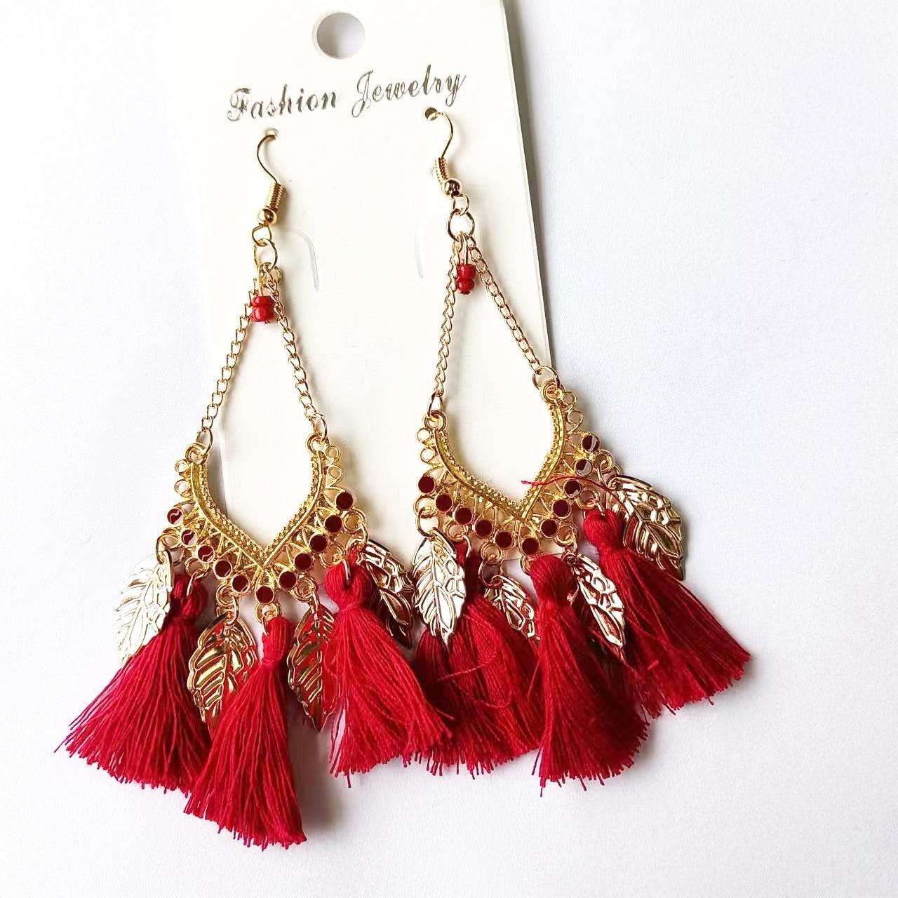 Colorful Boho Tassel Earrings Earrings - The Burner Shop