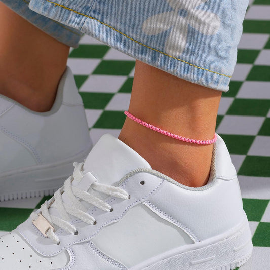 Colorful Iron Chain Anklet Bracelet Anklets - The Burner Shop