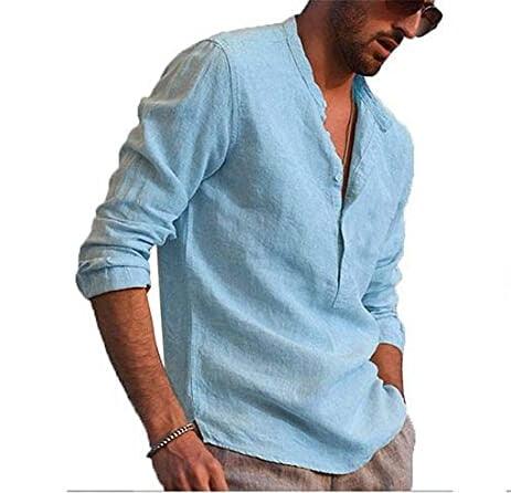 Cotton Stand Collar Shirt Shirts - The Burner Shop