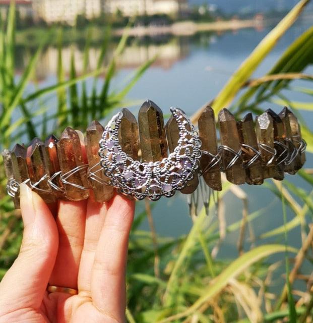 Crystal Crown Hairpiece Headbands - The Burner Shop