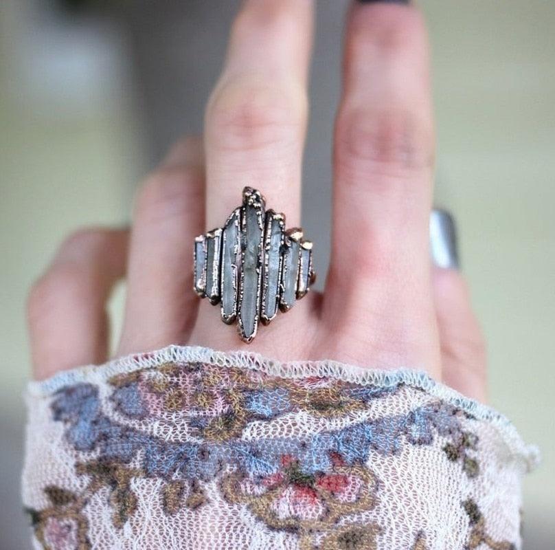 Crystal Rock Ring Rings - The Burner Shop