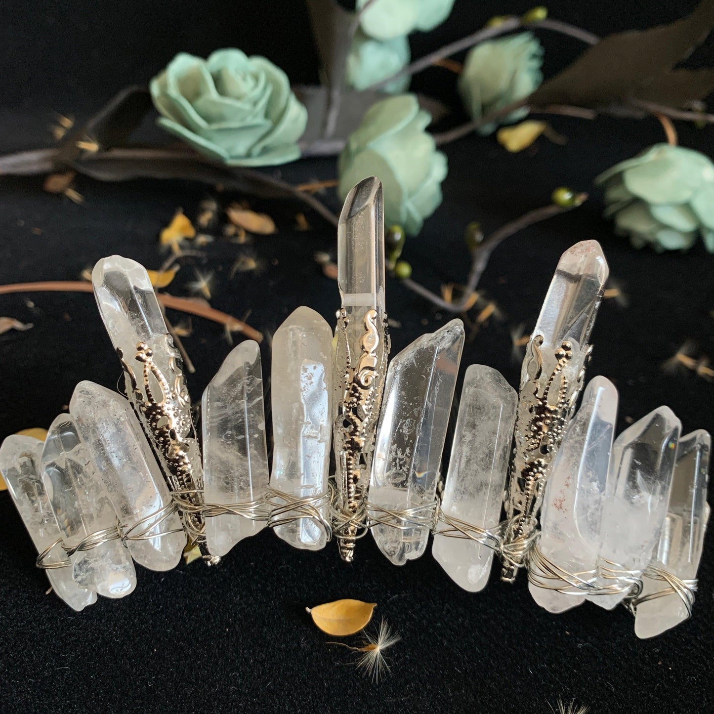 Crystal Spike Crown Headpiece Headbands - The Burner Shop