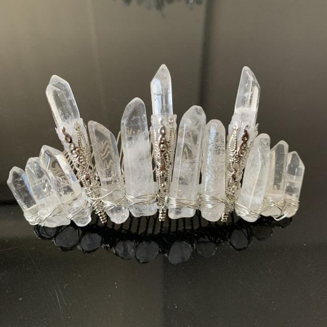Crystal Spike Crown Headpiece Headbands - The Burner Shop