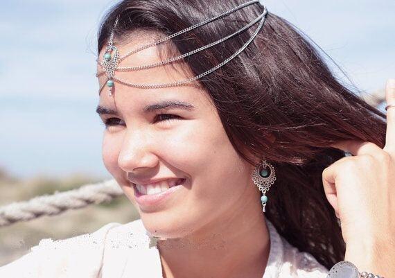 Draping Boho Head Chain Hair Accessories Headwear - The Burner Shop