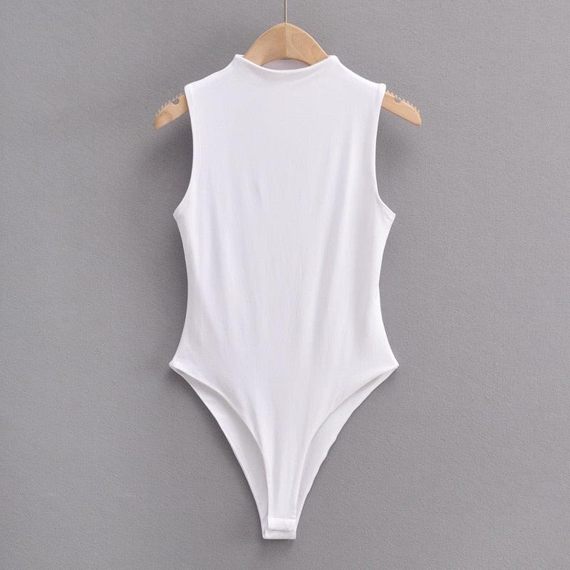 Elegant Sleeveless Bodysuit Bodysuit - The Burner Shop