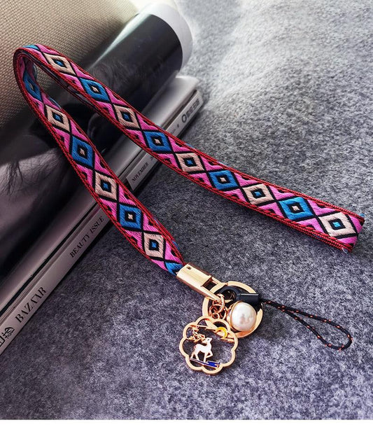 Ethnic Pattern Phone Lanyard Lanyard - The Burner Shop