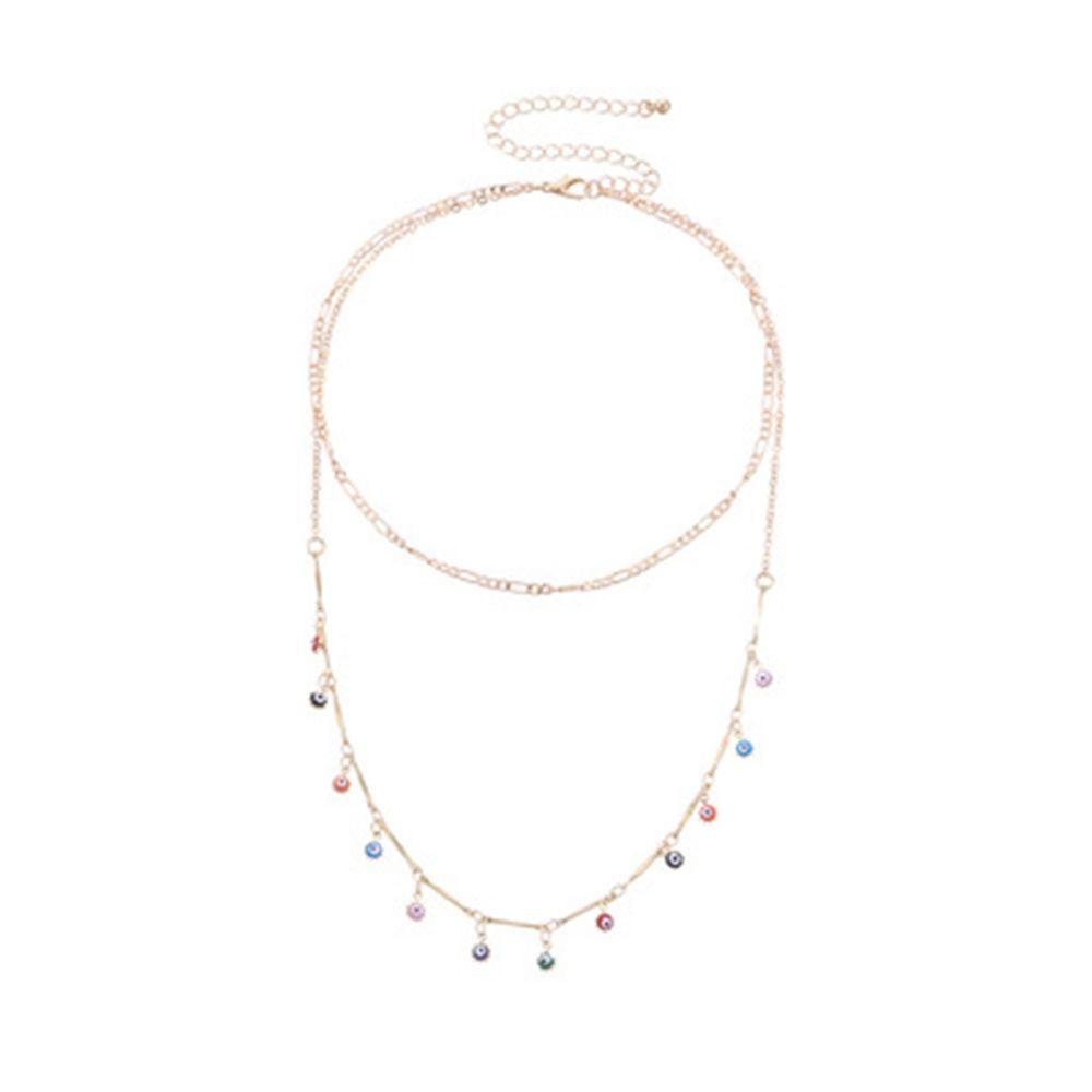 Evil Eyes Multilayer Necklaces Necklaces - The Burner Shop