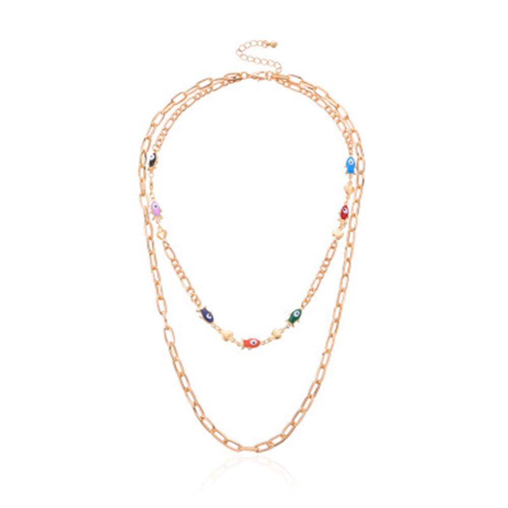 Evil Eyes Multilayer Necklaces Necklaces - The Burner Shop
