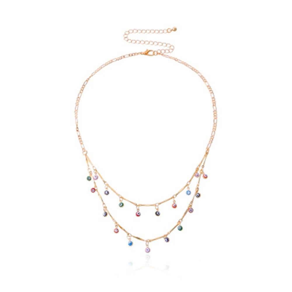 Evil Eyes Multilayer Necklaces Necklaces - The Burner Shop