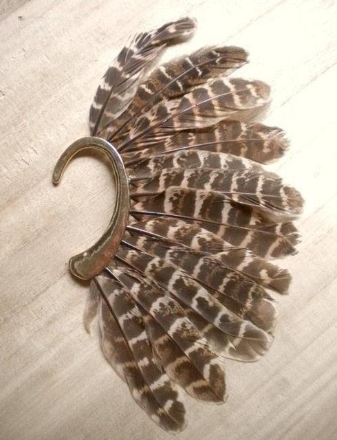 Feather Ear Cuff Non Piercing Earrings - The Burner Shop