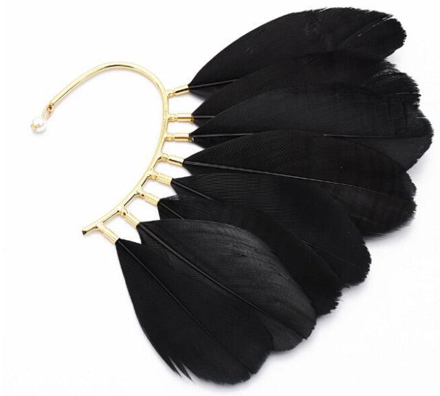 Feather Ear Cuff Non Piercing Earrings - The Burner Shop
