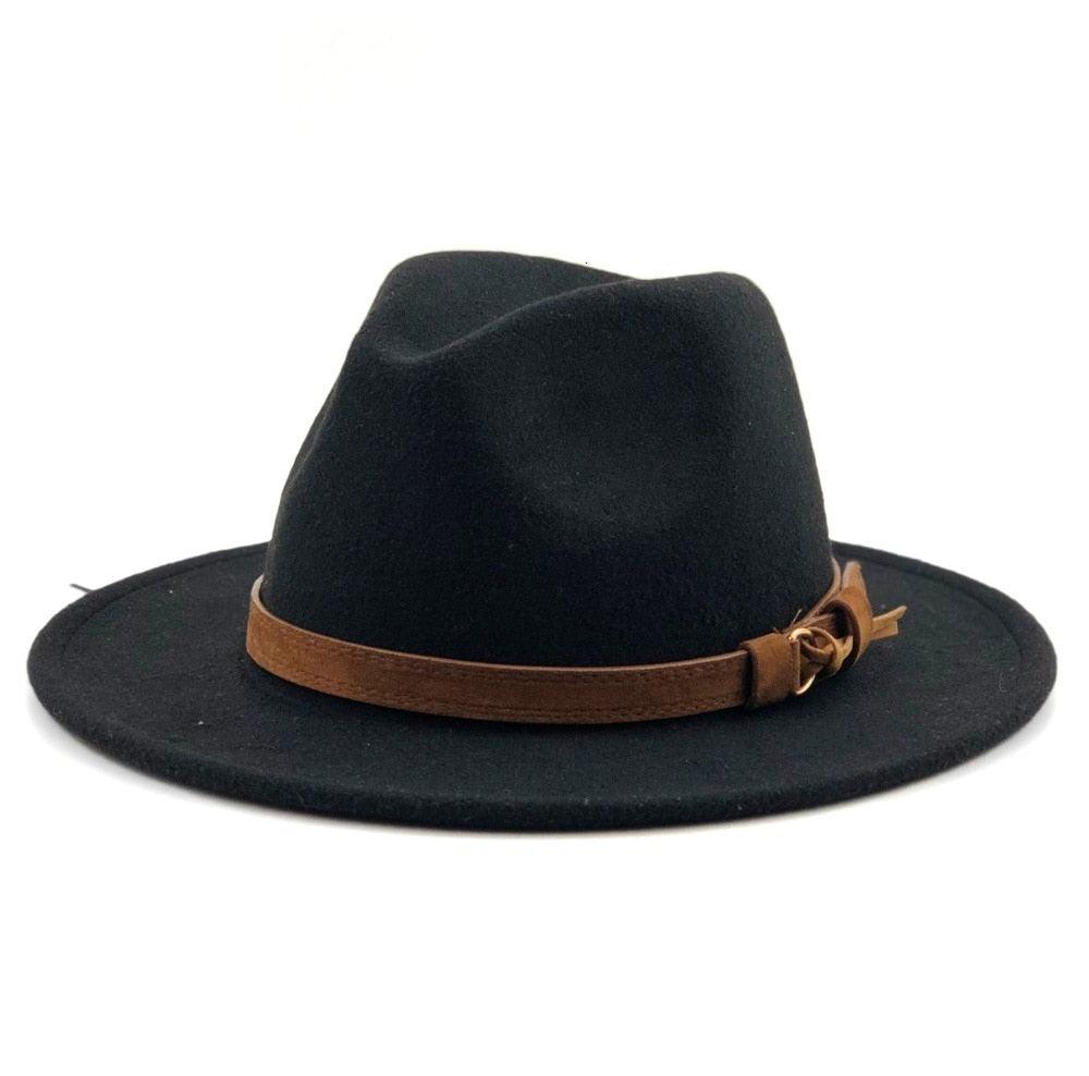 Fedora Hat With Leather Ribbon Hats - The Burner Shop