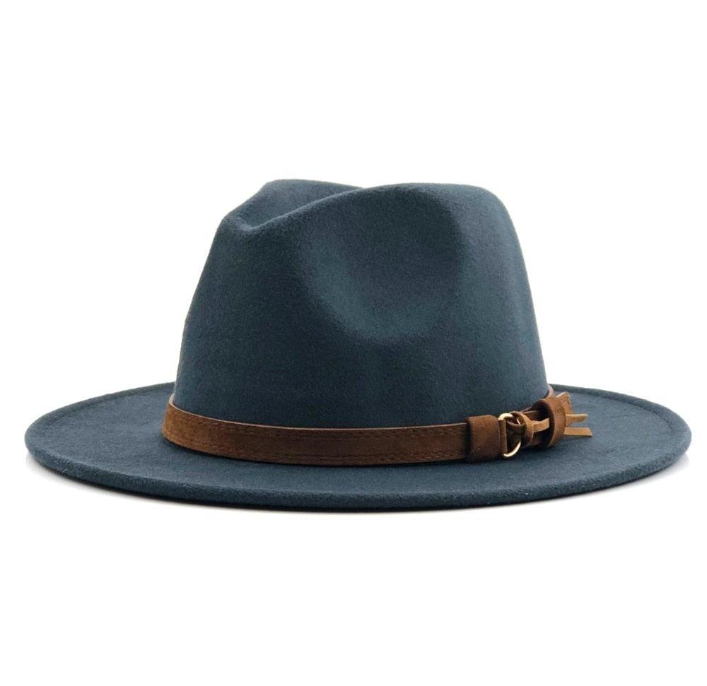 Fedora Hat With Leather Ribbon Hats - The Burner Shop
