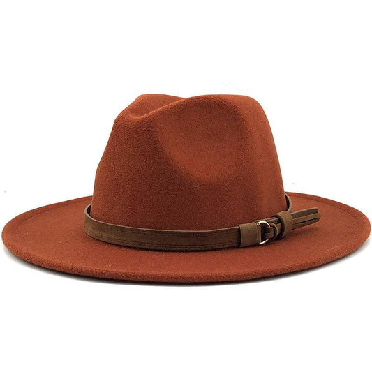 Fedora Hat With Leather Ribbon Hats - The Burner Shop