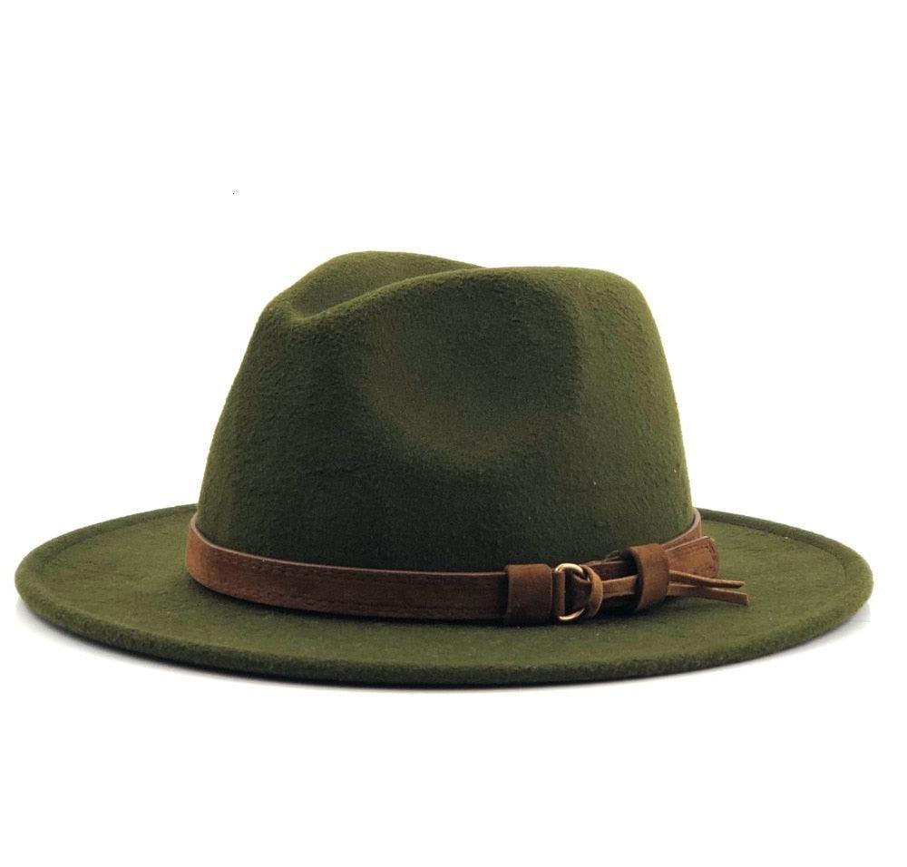 Fedora Hat With Leather Ribbon Hats - The Burner Shop