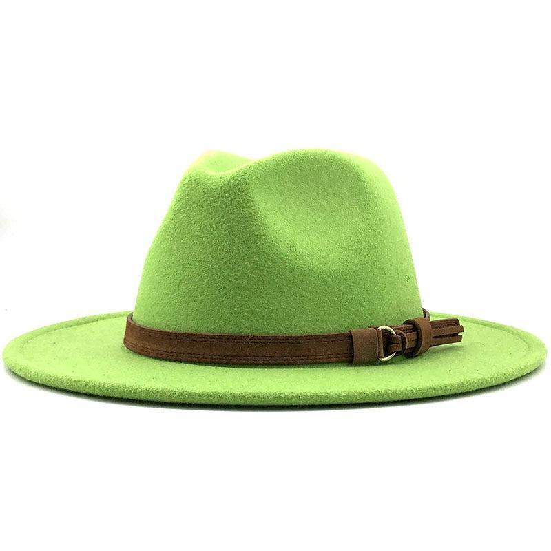 Fedora Hat With Leather Ribbon Hats - The Burner Shop