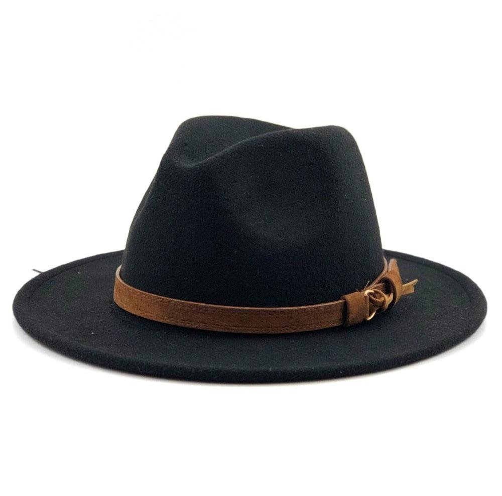 Fedora Hat With Leather Ribbon Hats - The Burner Shop