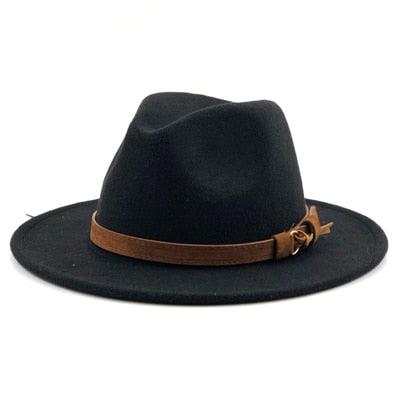 Fedora Hat With Leather Ribbon Hats - The Burner Shop