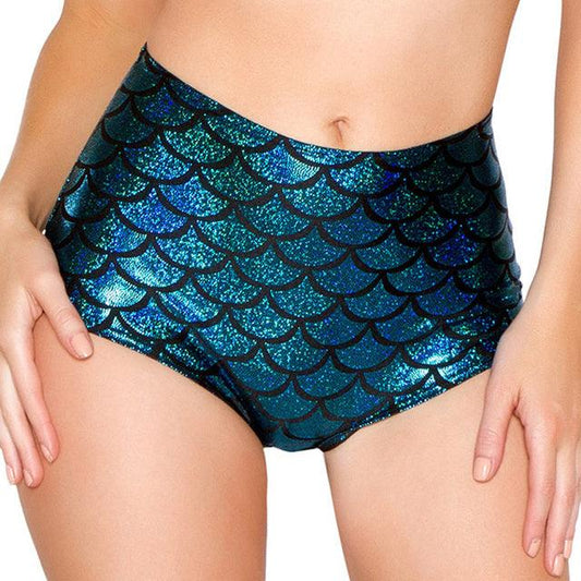 Fish Scales Mini Shorts Shorts - The Burner Shop