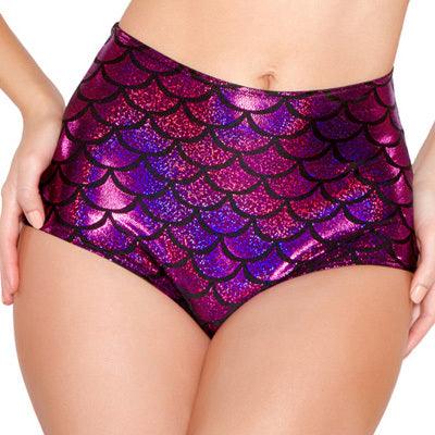 Fish Scales Mini Shorts Shorts - The Burner Shop