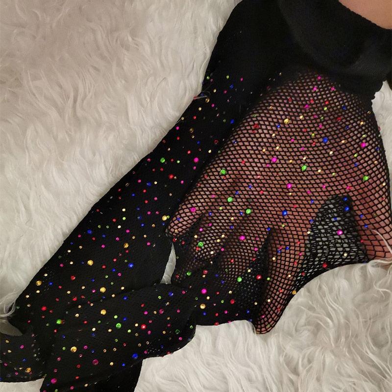Fishnet Diamond Pantyhose Pantyhose - The Burner Shop