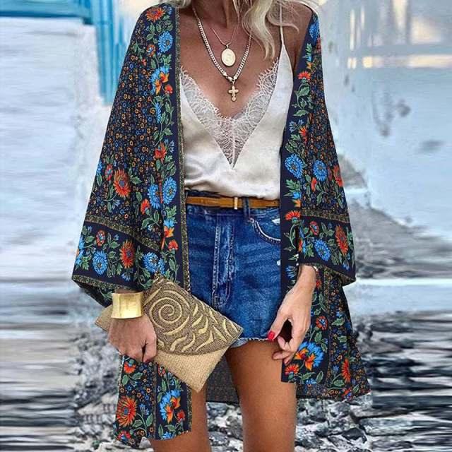 Floral Vintage Kimono Kimonos - The Burner Shop