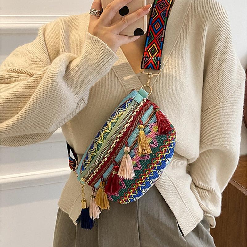 Folk Style Waist Bags bags - The Burner Shop