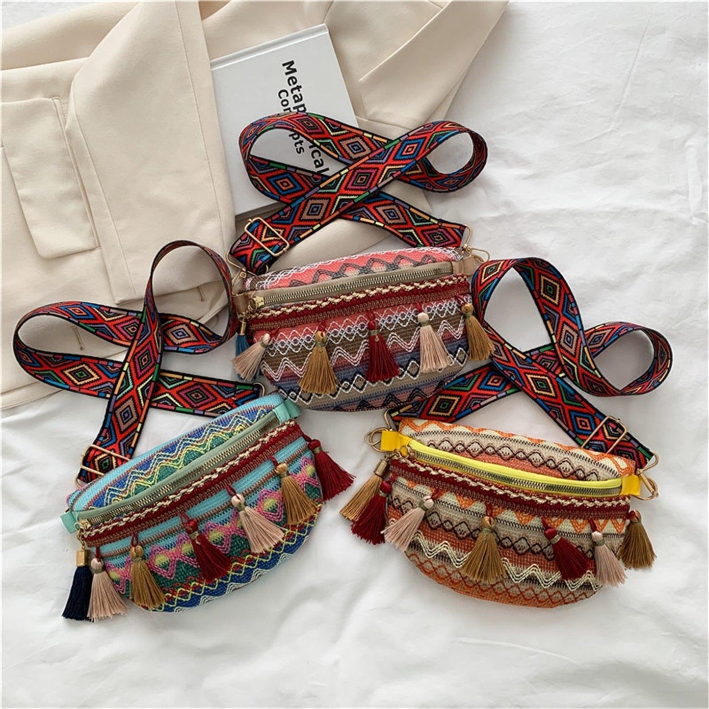 Folk Style Waist Bags bags - The Burner Shop