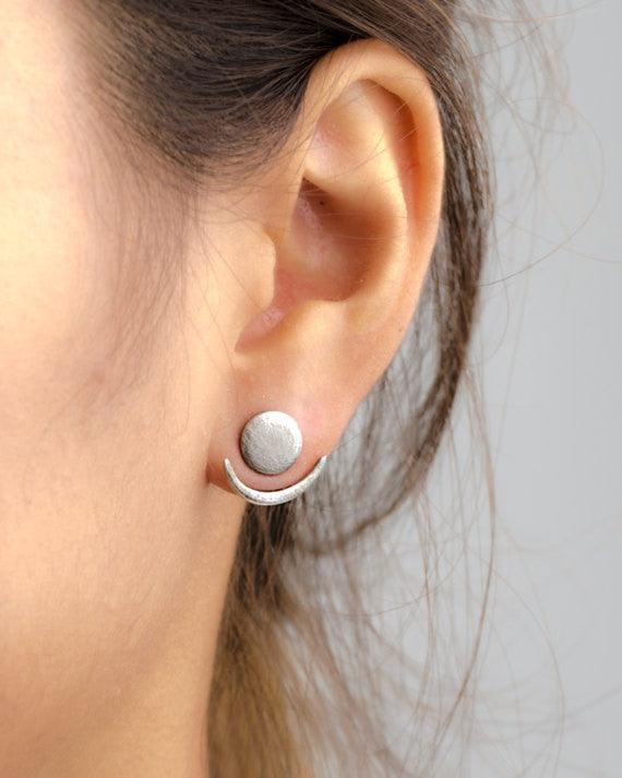 Geometric Boho Moon Earrings Earrings - The Burner Shop