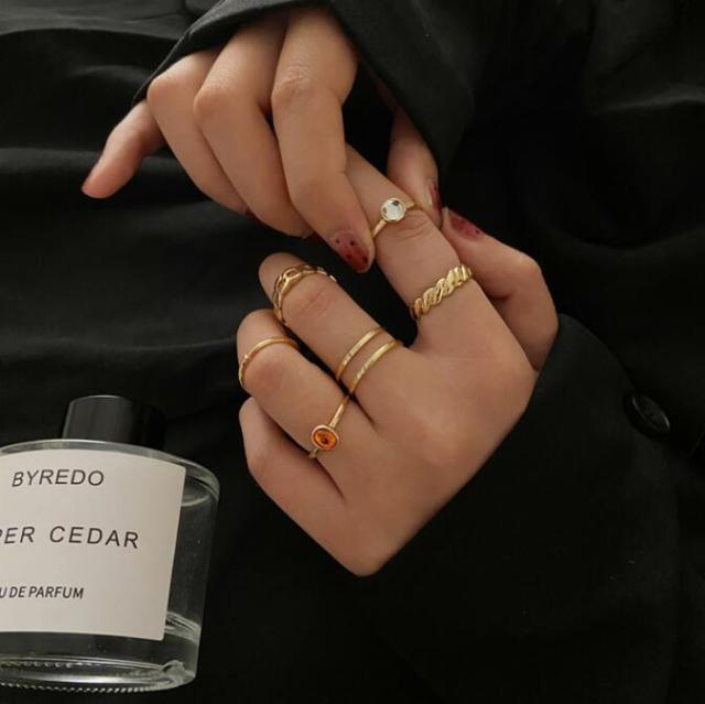 Geometric Ring Set Rings - The Burner Shop