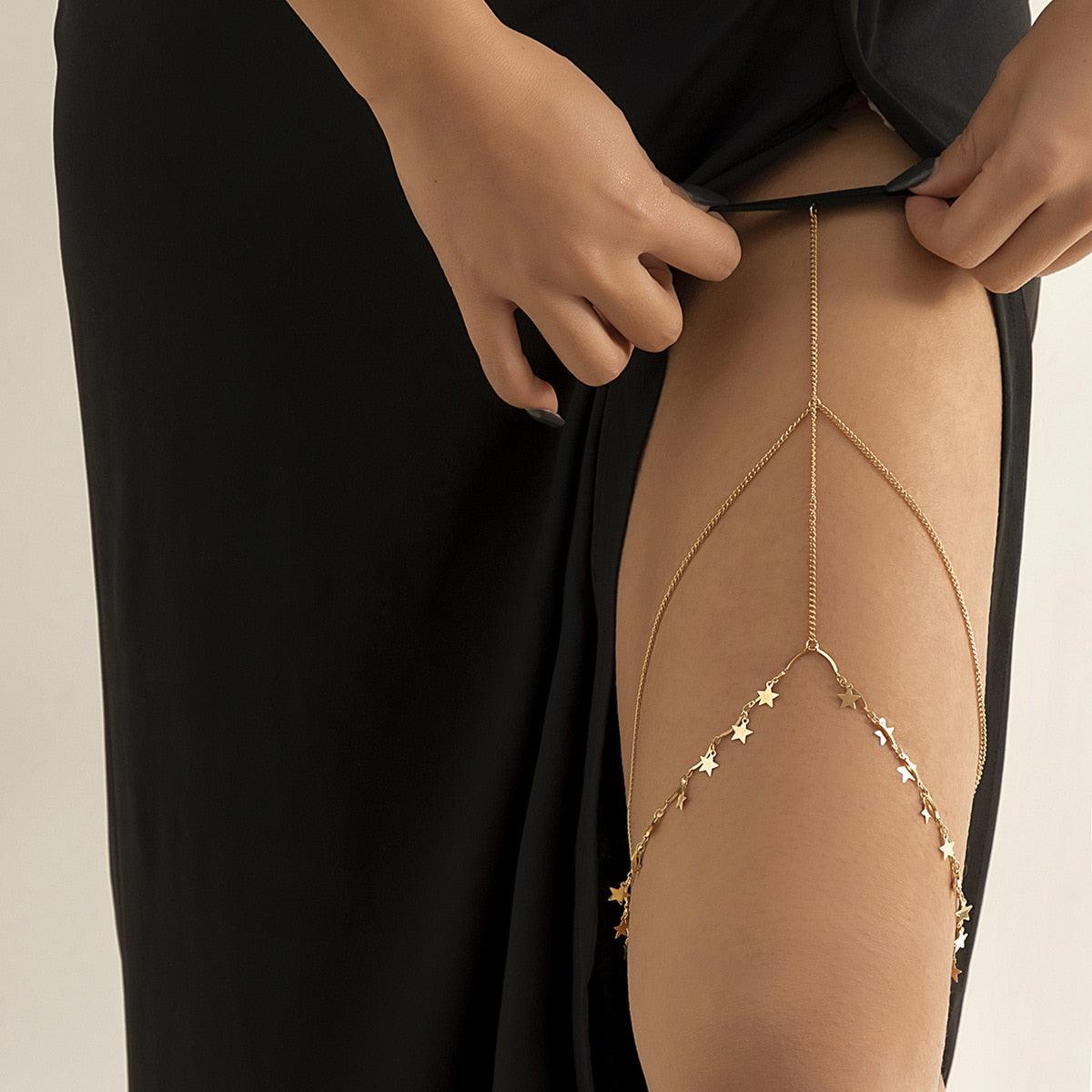 Geometric Thigh Chain Body Jewelry - The Burner Shop