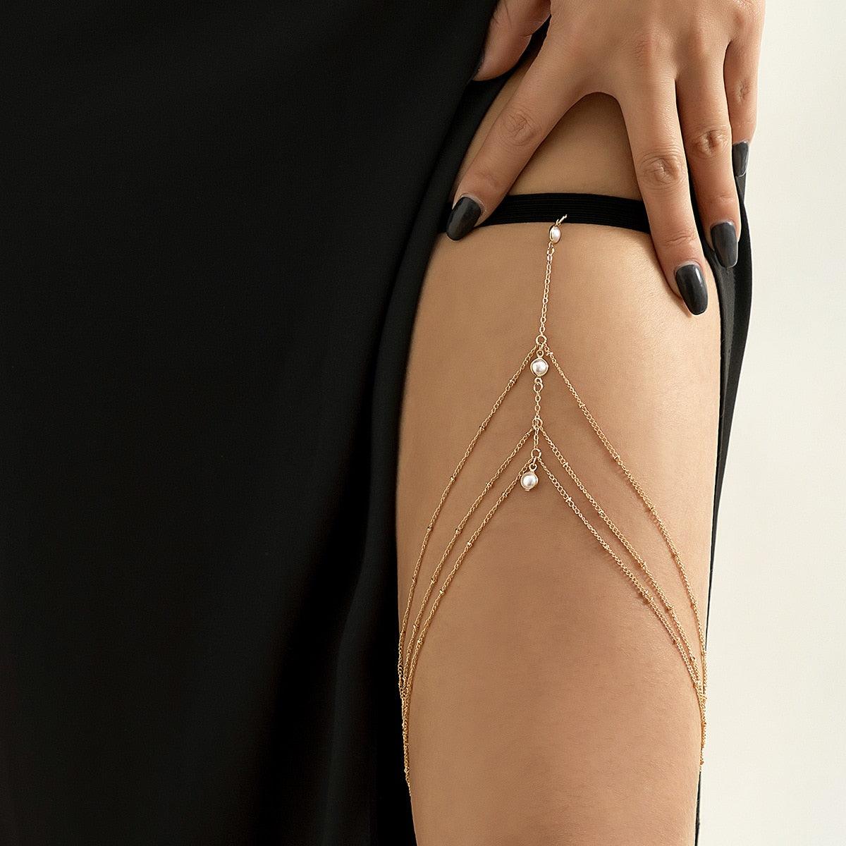 Geometric Thigh Chain Body Jewelry - The Burner Shop
