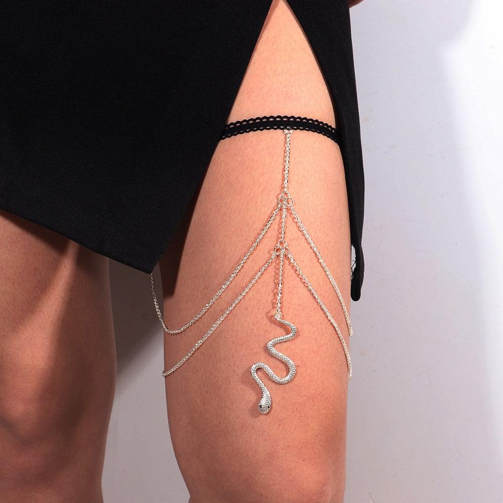 Geometric Thigh Chain Body Jewelry - The Burner Shop
