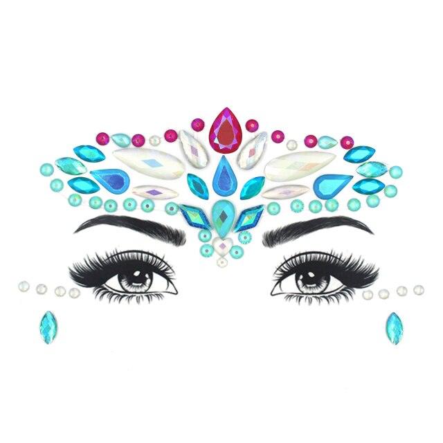 Glow in the dark Self-adhesive Rhinestone Face Stickers Face Tattoo - The Burner Shop
