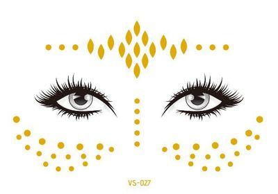 Gold Festival Face Tattoos Tattoos - The Burner Shop